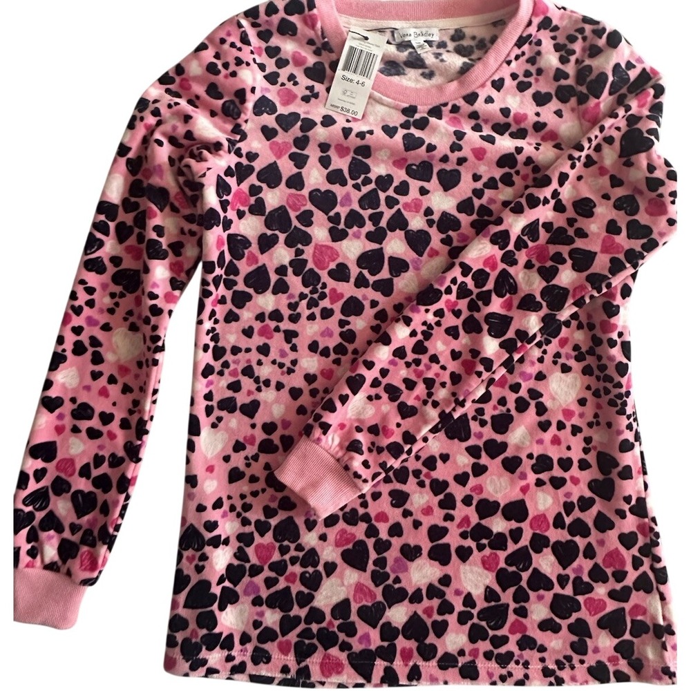 Vera Bradley Pajama Top Soft And Cozy. Love You Lots Pattern NWT - Pink !